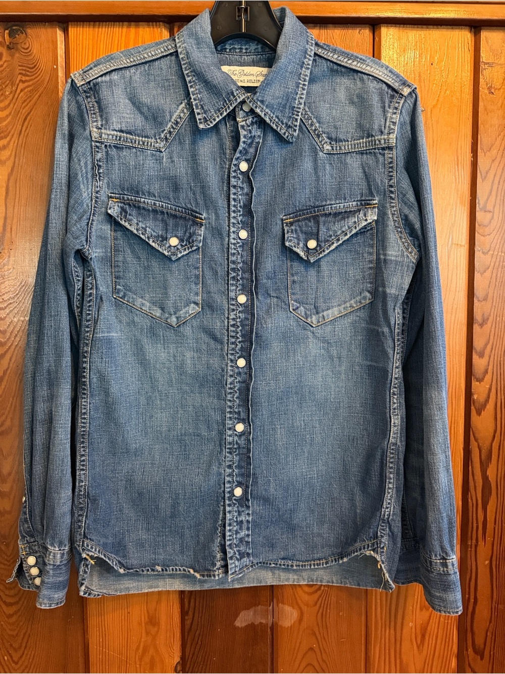 Remi Relief The Golden State Made in Japan Western Denim Jean Shirt Small